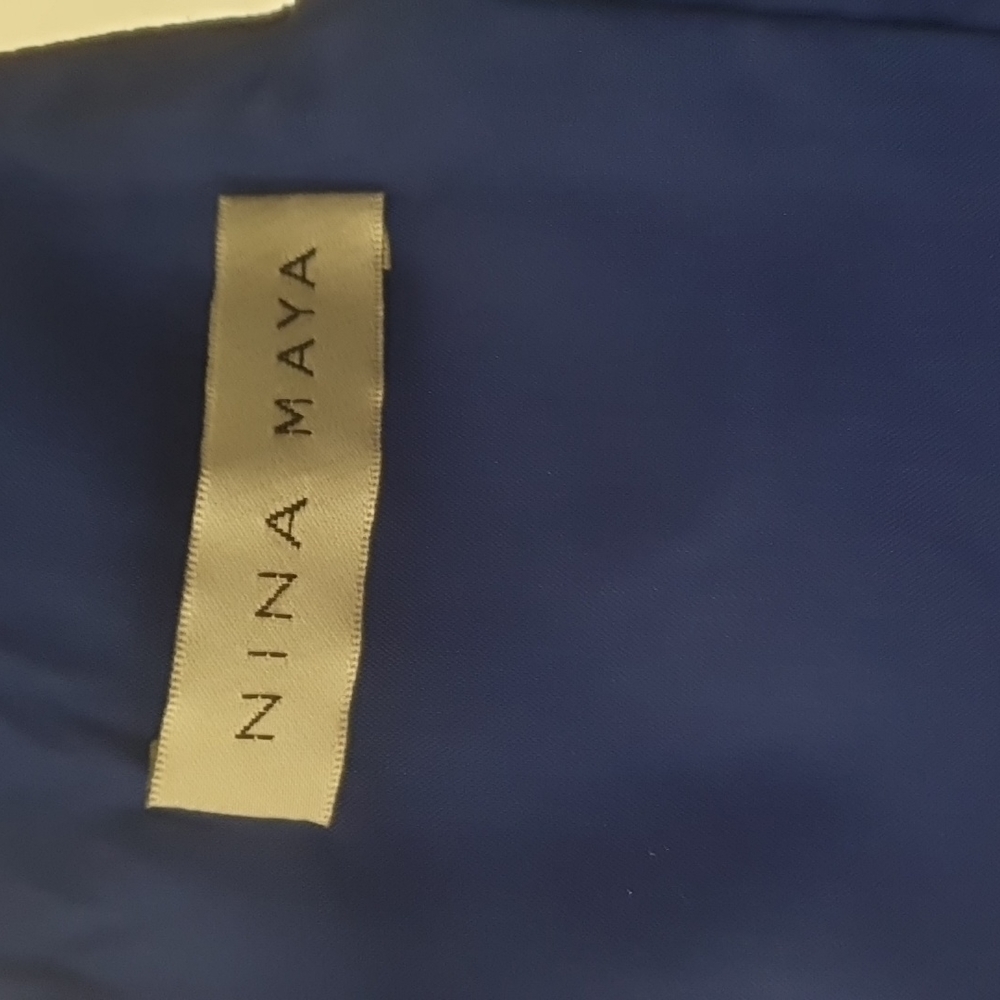 Nina Maya Size 8 Silk Dress Blue Purple - Picture 7 of 10
